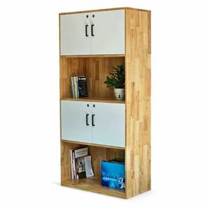 2-<b>Drawer</b> Minimalist Metal File Cabinet 80x40x170cm Rubber Wood with Freestanding Design for <b>Workshop</b> & Gym Application-THS68050 - Product Image 1