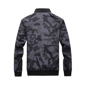 Chaqueta Bomber de manga larga para hombre 2025 a precio barato, cuello levantado, transpirable, sostenible, con logotipo personalizado, chaqueta Bomber para hombre - Product Image 4