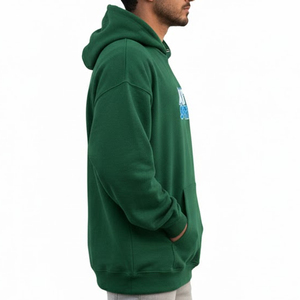 Sudadera con Capucha Extra Grande de Felpa de Algodón Personalizada para Hombre, Invierno, 2 Piezas, Transpirable, de Secado Rápido, con Diseño de Bolsillo - Product Image 3