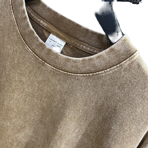 เสื้อยืดวินเทจแบบสั่งทำเสื้อยืด230g 250G เสื้อยืดโอเวอร์ไซส์สำหรับผู้ชายเสื้อลายกรดซักเสื้อยืด DDP สำหรับผู้ชาย - Product Image 2