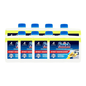 Nettoyez les pièces cachées et améliorez les performances avec Finish Dishwasher Cleaner 250ml Lemon utilisation mensuelle - Product Image 1