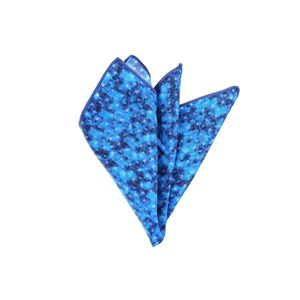 Navy Blue Ocean Themed 3D Digital Printed Cotton Poplin Pocket <b>Square</b> - Product Image 1