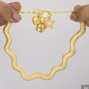 PRAO bijoux de mode en vrac faits à la main pour femmes Bracelet de printemps anti-ternissement Bracelet de manchette en laiton plaqué or - Product Image 1