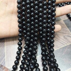 AAA Natural Black Onyx Sterling Silver Statement <b>Necklace</b> 8mm Beads Healing Crystal Jewelry <b>Gift</b> Him Her Wedding - Product Image 2