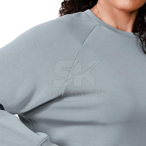 Long Sleeves Women Cropped <b>Plain</b> <b>Sweatshirts</b> Oversized Women Cropped <b>Plain</b> <b>Sweatshirts</b> For Sale - Product Image 6