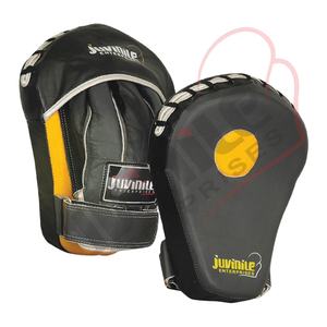 Ensemble de mitaines de boxe et de coussinets de frappe personnalisés, nouveau style, cuir véritable, crochet d'air et coussinets de frappe, équipement d'entraînement - Product Image 1