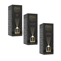 Diffuseur d'huiles essentielles Eterea, désodorisant d'ambiance 200 ml, sans plomb, fabriqué en Italie, parfum fleur de lavande, longue durée, flacon en verre cubique précieux