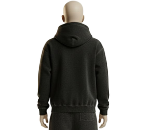 Sweat à capuche surdimensionné avec impression de logo personnalisé, sweat à capuche en molleton 100% coton lourd, streetwear unisexe - Product Image 4