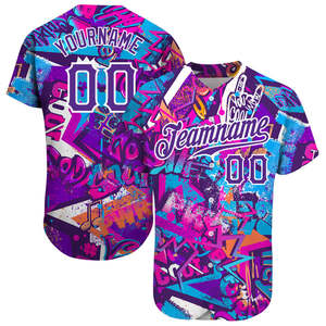 Obtenez des maillots de baseball d'équipe et des uniformes de softball personnalisés Tissu en maille de polyester respirant imprimé numériquement de haute qualité - Product Image 3