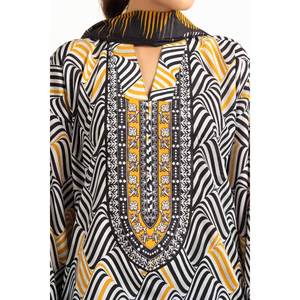 Conjunto de Camisa y Dupatta Estampados de Chifón Estilo Bohemio para Primavera/Verano IUSTKD-730 - Product Image 1