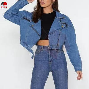 Women Denim Jacket High Quality Cotton <b>Jean</b> Jacket OEM ODM Manufacturer Wholesale - Product Image 4