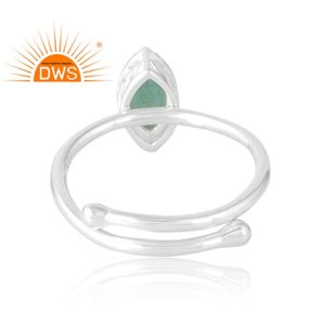Anillo de piedras preciosas de amazonita Natural de Plata de Ley 925, joyería personalizada para mujer, regalo para ella - Product Image 2
