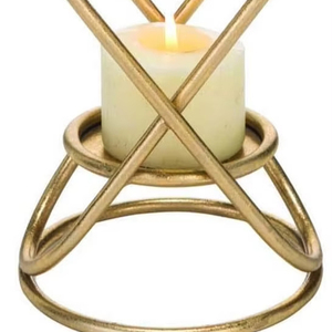 HF artisanat or métal mariage bougeoirs en laiton décor à la maison pour noël et saint valentin verre bougie lampes et bocaux - Product Image 1