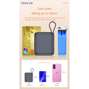 TRUKE HY128 Pro 2025, Banco de Energía Mini Ultrafino de 22.5W con Carga Rápida, Pantalla LED, Batería de Litio-Polímero de 10000mAh para iPhone |   Fa - Product Image 4