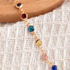 Collier en cristal multicolore fait à la main bijoux de charme de pierres précieuses vibrantes collier coloré unique cadeau pour les femmes - Product Image 4