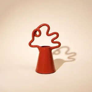 Vase à fleurs décoratif rustique en métal vieilli pour un look antique pour l'exportation mondiale depuis l'Inde - Product Image 2