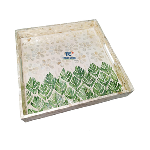 ถาดไม้ MDF แฮนด์เมดพร้อมลายใบไม้ถาดไม้เพื่อสิ่งแวดล้อม - Product Image 1