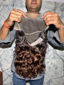 Perruque en Cheveux Humains Indiens de la Meilleure Qualité Exportation, Couleurs Naturelles Noir & Marron, Perruque Lace HD, Sans Nœuds, Cuticules Alignées, Vente en Gros - Product Image 3