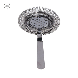 Professional Eco-Friendly Sustainable 100 Wire Spring <b>Cocktail</b> Strainer Custom Logo Bartending Tool <b>Set</b> Made of Stainless Steel - Product Image 2