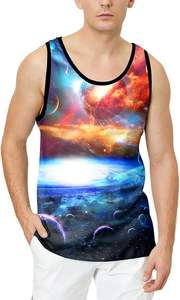 Débardeur unisexe d'été en polyester à col en V, décontracté, sans manches, tricoté, respirant, écologique, uni, motifs colorés pour hommes et femmes - Product Image 5