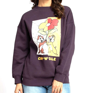 Loose Fit acanalado cuello redondo algodón poliéster polar acanalado puños y dobladillo mujer sudadera - Product Image 1