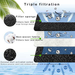 Esponjas de prefiltro Triple acción <span class=keywords><strong>Drinkwell</strong></span> CAT Dog Pet <span class=keywords><strong>Fuente</strong></span> de agua Filtros para Pioneer Pet T Shape - Product Image 3