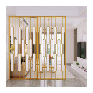 Divisor de habitación de acero inoxidable hecho a mano de primera calidad con doble tono dorado y negro para decoración interior de hogar y oficina - Product Image 6