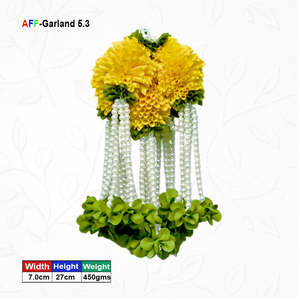 Guirnalda de flores artificiales con perlas AFF-Garland-5.3 Precio Rs.1300/10 piezas {Diferentes colores disponibles} - Product Image 1