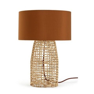 Hot Sale Rattan Cane Farmhouse LED Desk Lamp with Creative Weaved Design Natural Finish Warm White <b>Decorative</b> <b>Lighting</b> for Home - Product Image 1