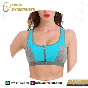 Sujetadores deportivos de realce con cremallera personalizados para mujer, ropa interior a prueba de golpes, chaleco para correr, gimnasio, entrenamiento, Fitness, Tops, ropa deportiva, Top deportivo para Yoga - Product Image 3