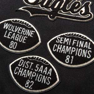 Veste universitaire pour homme, sportive, à col montant, personnalisée en gros, OEM ODM, respirante, confortable, manches en coton chenille, vestes chaudes - Product Image 5