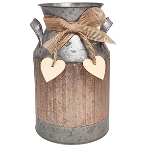 Seau en métal antirouille de vente chaude avec poignées jardinières galvanisées pour l'extérieur jardinières de seau de panier décor de fleurs Vintage - Product Image 2