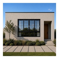 Fenêtre coulissante moderne en aluminium noir à grille arquée, double vitrage Low-E, anti-chaleur solaire, insonorisée, certifiée NFRC Energy Star, pour villa