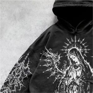 Sweat à capuche vintage pour homme en molleton 100 % coton, séchage rapide, respirant, avec fermeture éclair et broderie appliquée – Impression numérique haute qualité pour le printemps - Product Image 5