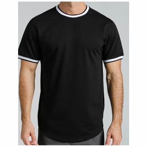 T-shirt lourd 100% coton t-shirts à manches courtes col rond hommes T-shirt personnalisé t-shirts décontractés - Product Image 1