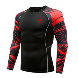 Rashguard de manga larga para hombres nuevos para adultos Spandex/poliéster transpirable al por mayor Rash Guards - Product Image 2