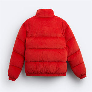OEM Custom Hooded Collar High Quality Corduroy <b>Padded</b> Puffer <b>Jacket</b> for Men Winter <b>Waterproof</b> 100% Cotton - Product Image 5
