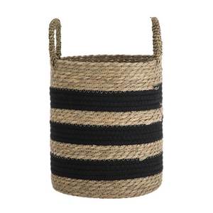 New Design <b>Woven</b> <b>Basket</b> Cotton and Stitching Seagrass <b>Basket</b> Storage Organization Craft Home Homeware Accessories - Product Image 3