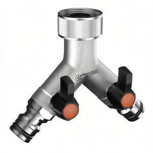 Conector de Grifo de Riego de 2 Vías Claber Metal Jet 9602 con Acoplamiento Rápido, Conectores de Agua para Jardín, Ajustables de 2 Vías - Product Image 3
