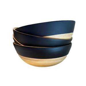 ชามสลัดไม้ไผ่ทำมือคุณภาพสูงขนาดเป็นมิตรกับสิ่งแวดล้อมปรับแต่งได้จากโรงงานเวียดนามสำหรับสินค้าเครื่องครัว - Product Image 3