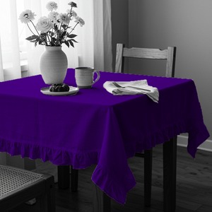 Nappe violette taille unique pour tables à manger tissu polyester pour hôtels et fêtes accueillant les invités 140x180cm 55x70" - Product Image 2