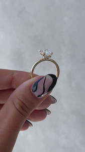 ไม่ซ้ำใคร18K แข็งทองสดใสสดใสตัดเพชรซ่อนรัศมีแหวนหมั้นแหวนเจ้าสาวคลาสสิกเครื่องประดับสวยงามขายส่ง OEM - Product Image 2