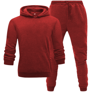 ชุดจ็อกเกอร์ผ้าฟลีซลำลองไซส์ใหญ่แบบยูนิเซ็กซ์เป็นมิตรกับสิ่งแวดล้อม |   ชุดวอร์มฤดูหนาว |   เสื้อสเวตเชิ้ตมีฮู้ดพร้อมกางเกงวอร์ม - Product Image 1