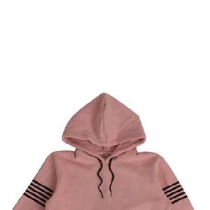 Haute qualité imprimé femme sweats à capuche polaire matériel solide noir rayé Design personnalisable surdimensionné thermique pour l'hiver à capuche - Product Image 3