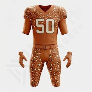 Camiseta de Fútbol Americano para Adultos de Alta Calidad al por Mayor, Número Personalizado, Logotipo, Impresión Digital, Talla Grande, Ropa Deportiva de Equipo, 100% Poliéster - Product Image 1