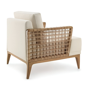 À Vendre Chaise d'appoint en rotin en bois sièges lounge avec coussins fauteuil en bois naturel - Product Image 2