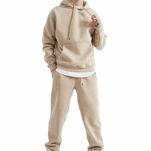 Custom Logo Heavy Weight Cotton Fleece or Polyester Tracksuit for <b>Men</b> High Quality Streetwear Casual <b>Hoodies</b> Set for <b>Men</b> - Product Image 4