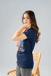 Camiseta Básica de Mujer, Color Sólido, Corte Ajustado, Tejido Transpirable y Suave, Diseño Versátil para Combinar, Manga Corta Informal - Product Image 3