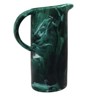 Pichet en résine classique élégant, fait à la main, durable, léger, écologique, avec couvercle et poignée pour jus, eau, thé, café - Product Image 3