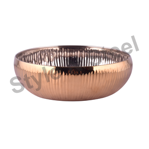 Bol Belgique Premium Acier Inoxydable Couleur Or Martelé et Design Classique Élégant - Product Image 1